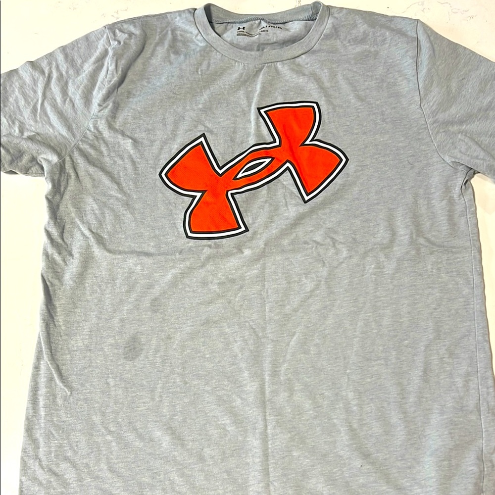 Under Armour Kids Gray T-Shirt with Orange Logo